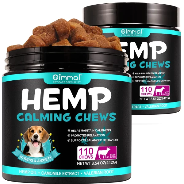 Hemp Calming Snacks/Chews for Dogs with Anxiety and Stress
